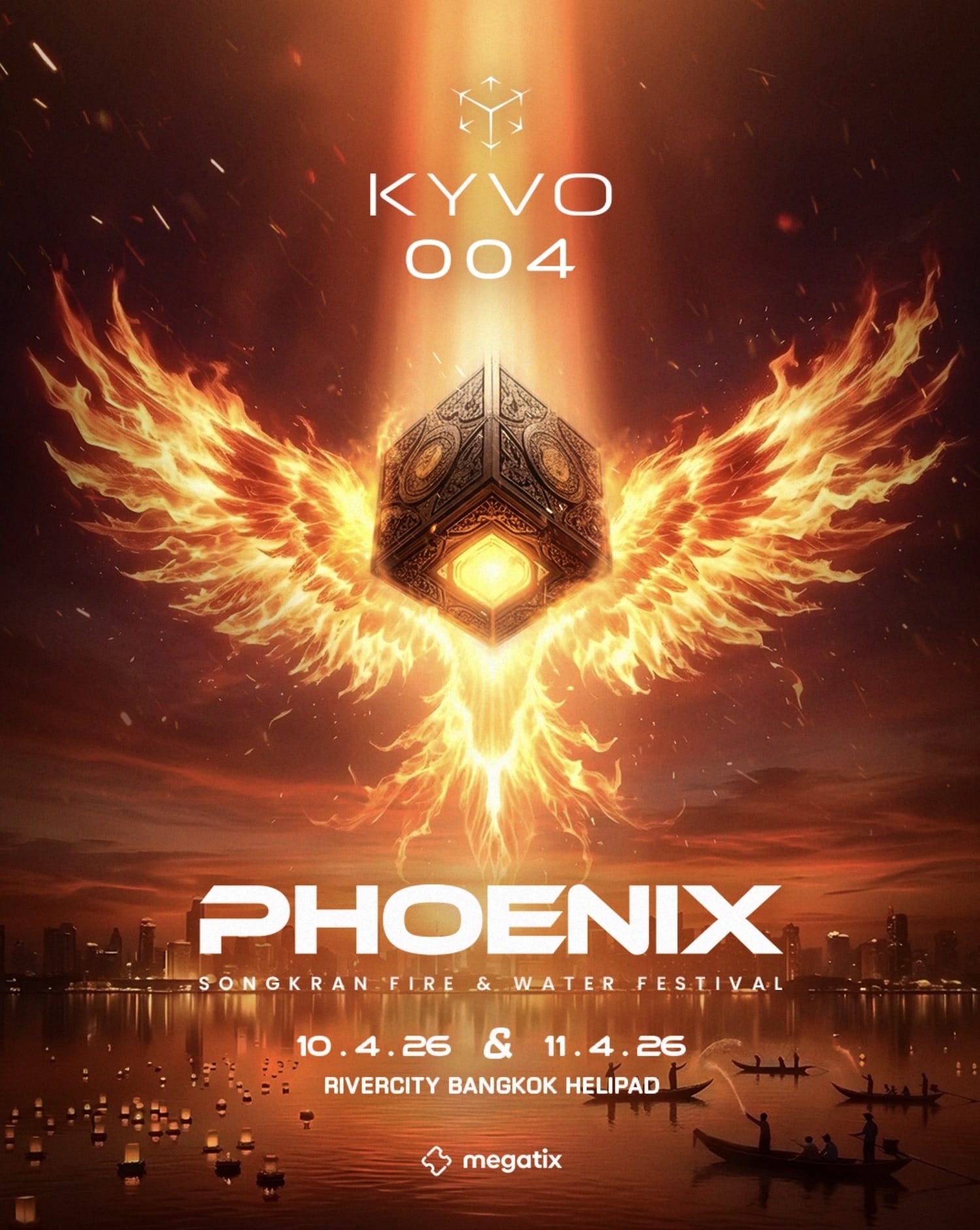 KYVO 004 Phoenix festival poster with city skyline