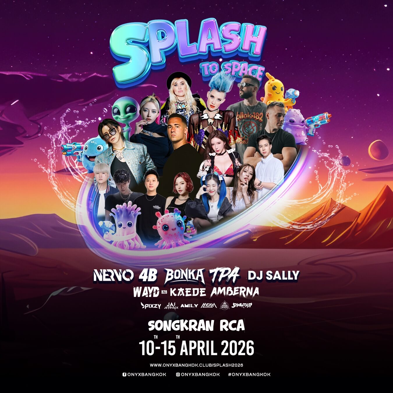 Splash to Space at Onyx event poster