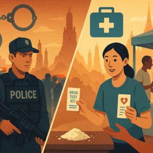 Police raid and harm reduction outreach in Bangkok