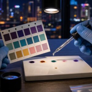 Drug checking test results with color-change ampoule and fentanyl test strip